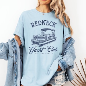 Redneck Yacht Club T-Shirt, Fun Summer Apparel, Unisex Boating Tee, Unique Gift for Boat Lovers, Casual Summer Style, Country Music Tee