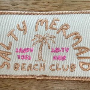 salty mermaid BEACH trucker hat. sandy toes, salty hair, beach club, summer patch only