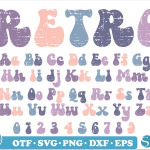 Distressed Retro Groovy font TTF PNG SVG, Retro Font, Groovy font t-shirt, Hippie font, Distressed font, Groovy font ttf, 70s font 80s font