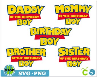Toy Story Birthday Boy Family SVG PNG Bundle | Toy Story shirt svg, Toy Story Birthday png, Toy Story svg, Toy Story Birthday shirt svg png