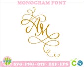 Monogram Wedding Font SVG PNG TTF | fancy monogram font, monogram font cricut, monogram font svg, monogram font png, monogram font otf