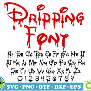Dripping font TTF, Dripping font svg, Drip Font, Blood font, Dripping svg, Dripping letters svg, Blood Dripping font svg, Halloween Font