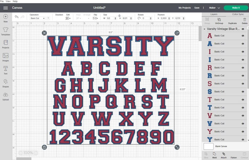 College Font TTF PNG SVG Red Blue Cricut Canva | Varsity Font, College ...
