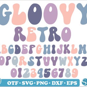 Retro Groovy font TTF SVG PNG, Groovy font svg, Retro Font png, Hippie Font ttf, Groovy font Hippie shirt svg Vintage Font 70s font 80s font