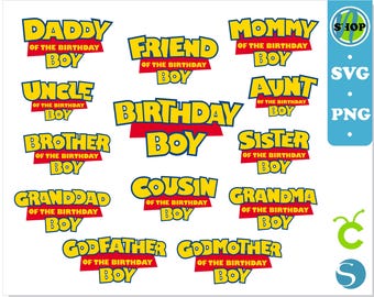 Toy Story Birthday Boy Family SVG PNG Bundle | Toy Story Birthday png, Toy Story shirt svg, Toy Story svg, Toy Story Birthday shirt svg png