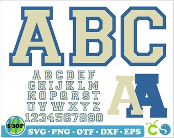 College-Schrift TTF PNG SVG Layered Cricut Canva | Varsity Schrift, Varsity Sport College Schrift png, Sport Schrift, College Buchstaben svg, Sport-Shirt