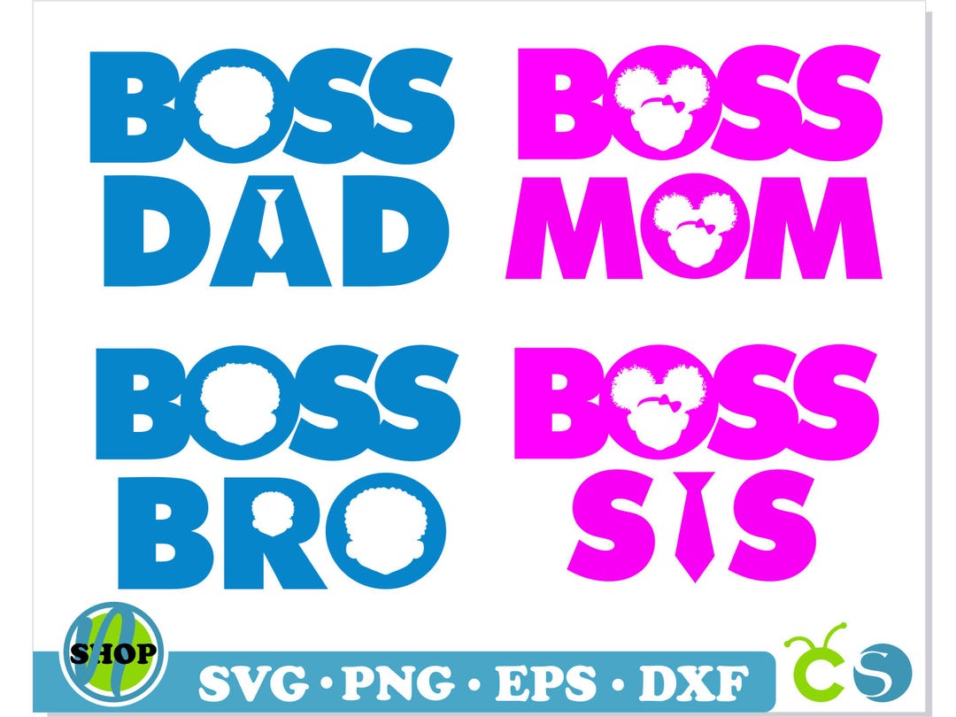 African American Boss Baby Family Svg Bundle | Boss Mom Svg, Boss Dad ...