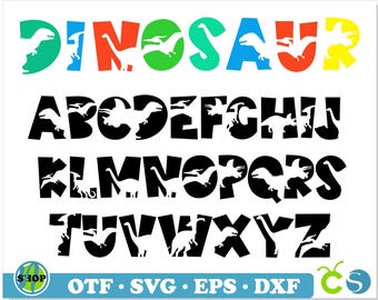 Dinosaur Font TTF, Dinosaur Font SVG, Dino Font, Kids Fonts, Children’s Font, School font, Dinosaur svg, Baby Font svg, Dinosaur shirt svg