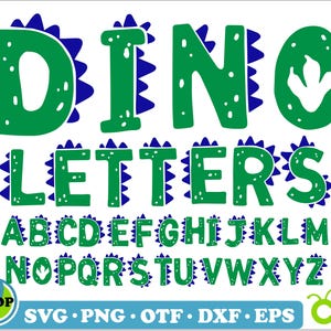 Dinosaur Font SVG Cricut, Dinosaur Font PNG, Dinosaur Font ttf, Dino Letters svg, Dinosaur svg, Baby Font svg Kids Fonts, Dinosaur shirt svg
