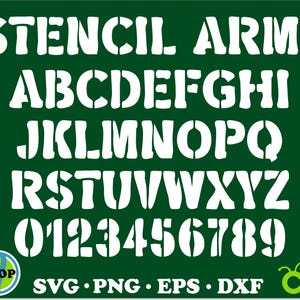 Army Stencil Font TTF, Stencil Font SVG Cricut, Stencil Military Font svg, Stencil letters svg, Military font svg, Army font svg cricut