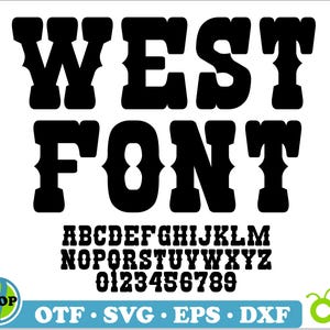 Fuente Western TTF, fuente Western SVG Cricut / fuente Cowboy, fuente Rodeo, letras Western svg, fuente Western otf, letra de fuente Western, Cowboy svg