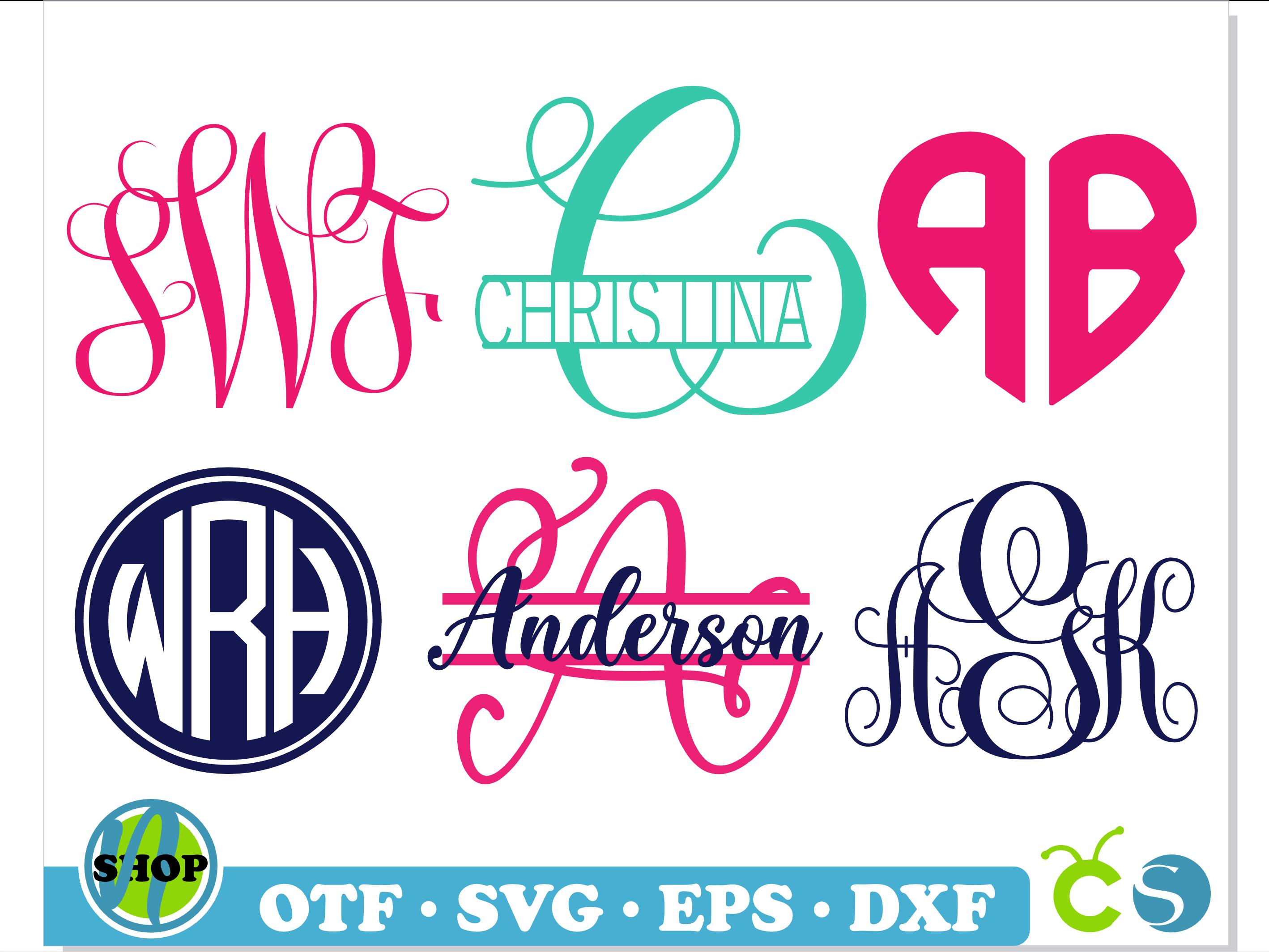Monogram Font Collection Monogram Font Bundle, Monogram Svg Bundle, Monogram Font Cricut ...