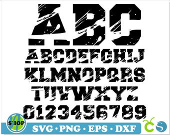 Sport Distressed font TTF SVG, College font svg, Varsity Distressed letters and numbers svg, Varsity font svg, Distressed font svg Cricut