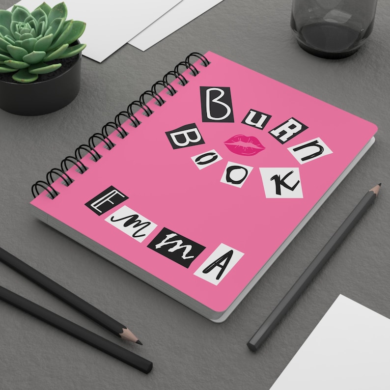 Burn Book Letters SVG PNG, Burn Book Font Canva, Burn Book Logo, Burn ...