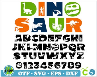 Dinosaur Font TTF, Dinosaur Font SVg Cricut, Dinosaur Font, Dinosaur Alphabet svg, Dinosaur letters svg, Dinosaur svg Cricut, Baby Font SVG