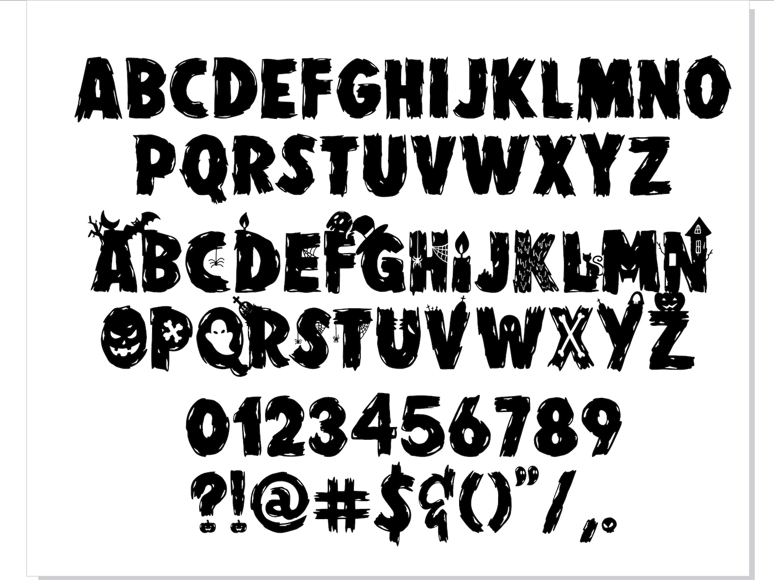 Creepy Rocker Letters Halloween Font TTF SVG, Halloween Letters SVG Cricut | Halloween Font ...