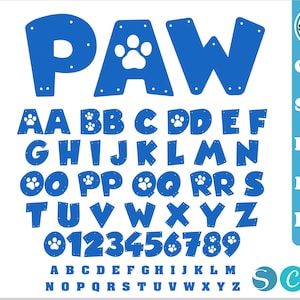 Paw Font TTF SVG PNG | Paw Font svg, Dog font svg, Paw svg Cricut, Dog letters svg png, Dog shirt svg, Dog Alphabet svg, Dog svg Cut Files