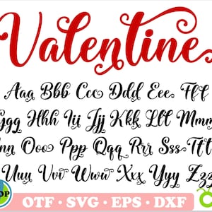 Valentine Font svg with Tails | Love font SVG, Valentine Font TTF, Font with Tails, Wedding Font, Cursive Font, Love you Font, Heart Font