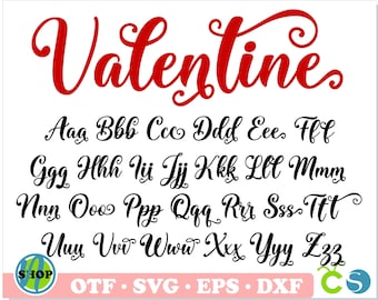 しっぽ付きバレンタイン フォント SVG | ラブ フォント SVG、バレンタイン フォント TTF、しっぽ付きフォント、ウェディング フォント、筆記体フォント、ラブ ユー フォント、ハート フォント