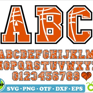 Basketball Font SVG PNG TTF, Basketball letters svg, Basketball Font ttf, Basketball svg, Basketball shirt svg, Sports font, College font