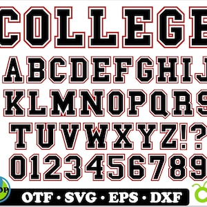 College font SVG PNG TTF, College letters svg, College font png, College font shirt svg, Varsity font svg, Sport font svg, Sport shirt svg