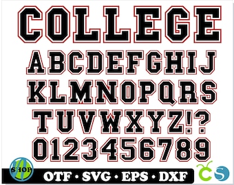College font SVG PNG TTF, College letters svg, College font png, College font shirt svg, Varsity font svg, Sport font svg, Sport shirt svg
