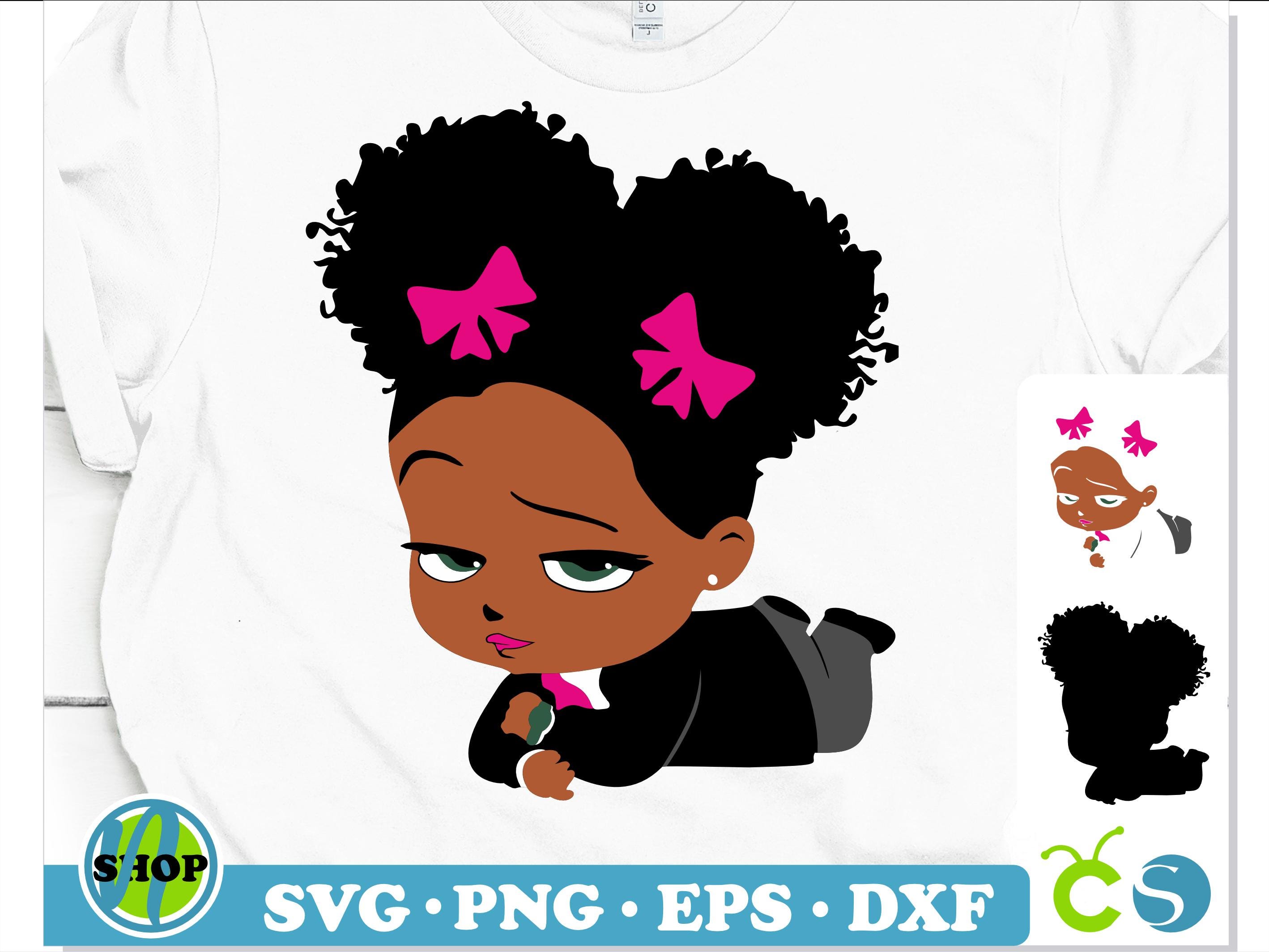 African American Afro Boss Baby Girl SVG PNG, Boss Baby Girl Svg, Afro ...