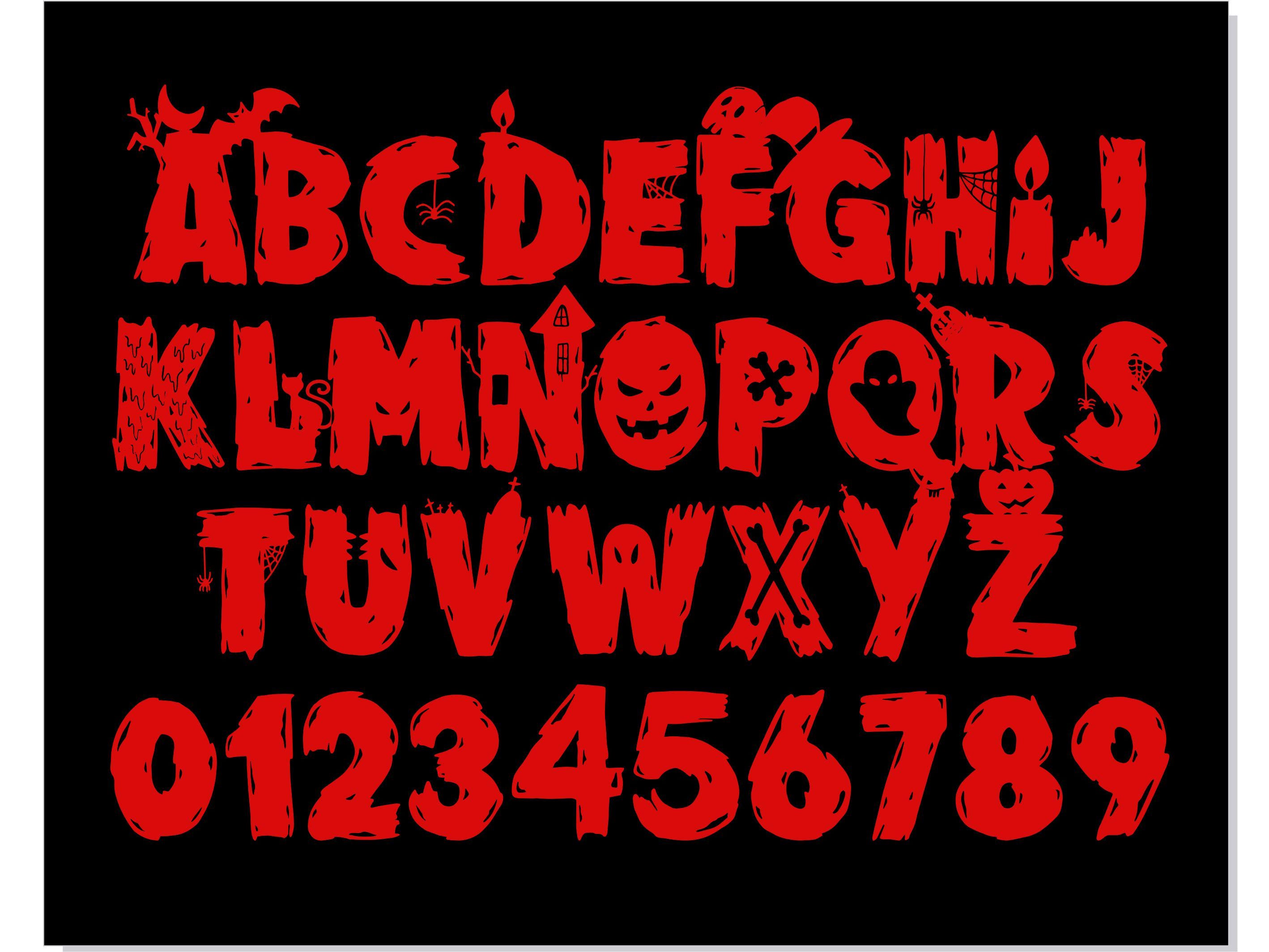 Creepy Rocker Letters Halloween Font TTF SVG, Halloween Letters SVG Cricut | Halloween Font ...