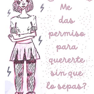Trazos verdaderos, dibujos adolescentes, ilustraciones con carácter.  Tarjetas ilustradas editables, señaladores, mensajes, flyers.