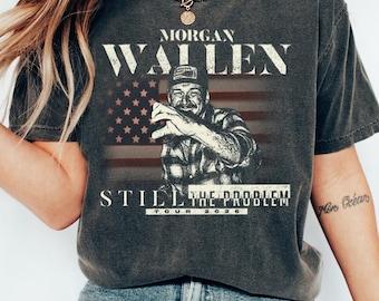 Camiseta de Morgan Wallen Still The Problem Tour 2026 Comfort Colors, camiseta de música country, merchandising de Wallen, regalo para fans del concierto, camiseta de la gira por Nashville
