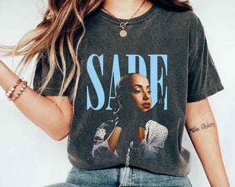 Chemise Sade rétro, chemise vintage Sade Adu, chemise cadeau fan Sade, chemise Sade Tour, tournée mondiale Sade, chemise Sade T-shirt vintage Sade Rap Hip Hop 90