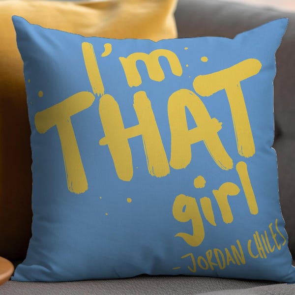 Jordan Chiles 'I'm That Girl' Pillow: UCLA Gymnastics Decor