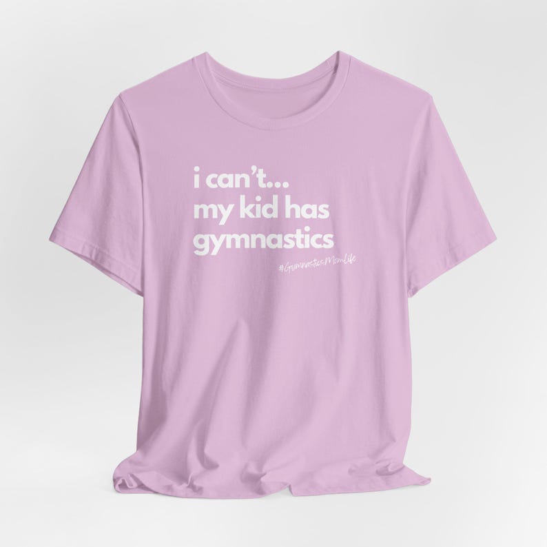 Funny Gymnastics Mom Life Tee: Gymnast Parent Gift Lilac