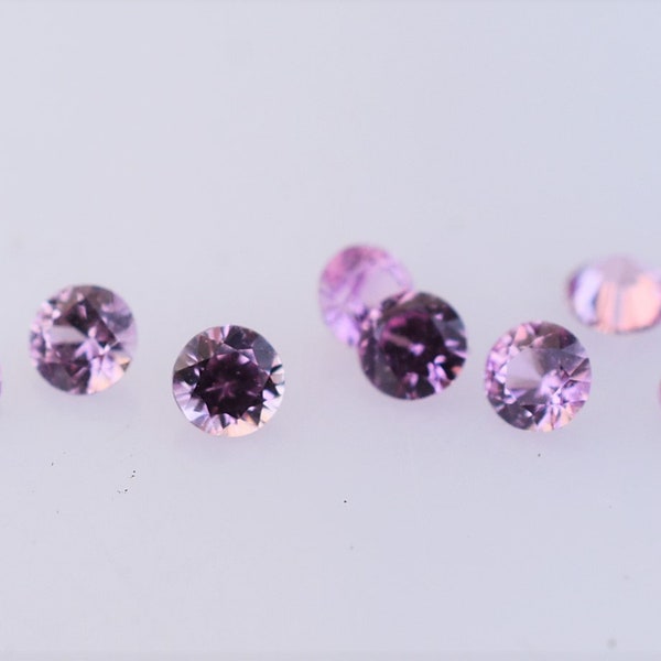 Lilac / Light Lavender Sapphire Melee, 2mm Round sapphire, Lilac Sapphire for Eternity or Halo Design, Madagascar Sapphire, sold per piece