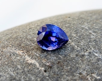 Blue Purple Color Shift Sapphire: 1.18ct Pear Cut Gemstone
