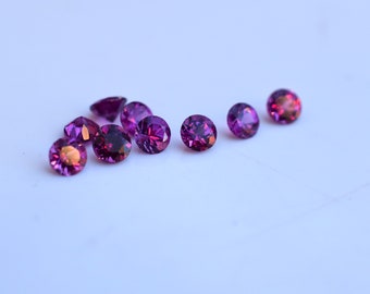 Purple Garnet from Mozambique, 3mm Round Mozambique purple garnet melee, January Birthstone sold per piece, natural earth mined gem