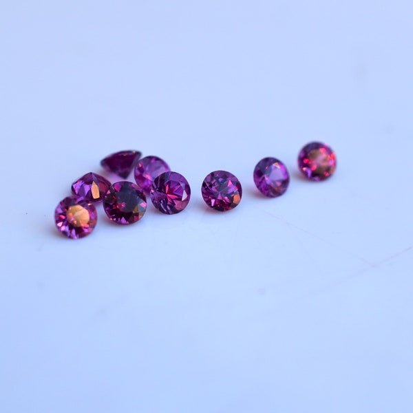 Purple Garnet from Mozambique, 3mm Round Mozambique purple garnet melee, January Birthstone sold per piece, natural earth mined gem