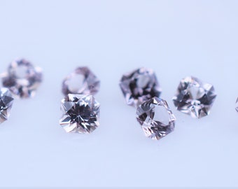 Burmese Silver spinel 3mm, .15 carats each. Flanders cut melee gems, rare precision cut spinel, August Birthstone, sold by the piece
