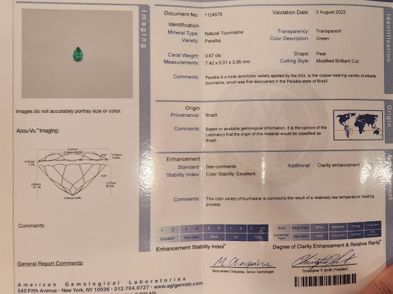 RARE ★ TOURMALINE VERTE DU NIGERIA 3,76 CARATS
