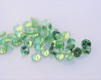 Green Garnet Round 2mm, Merelani Mint Garnet Melee, January Birthstone Green Garnet great for halo or custom work, SOLD PER PIECE.