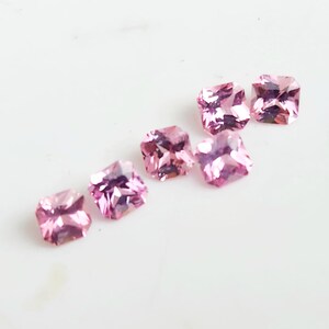 Pink Mahenge Spinel: 3mm Asscher Cut Gemstone image 3