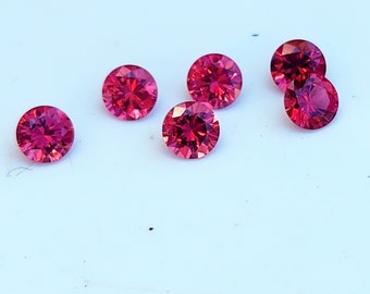 Red Spinel from Burma, 3.45mm Vibrant Red Spinel, Spinel Melee, Burmese Spinel. August Birthstone Collector's Stone Price is per piece