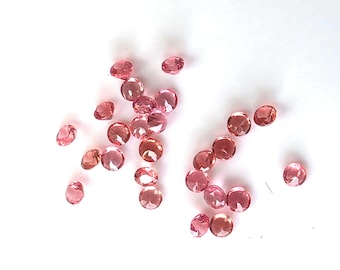 Espinélio birmanês laranja de 1,8 mm, redondo, natural e extraído da terra, vendido por unidade.