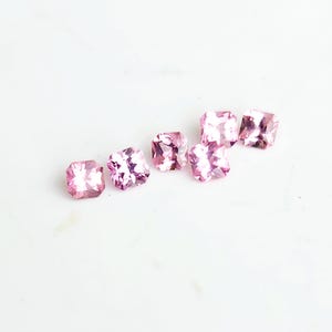 Pink Mahenge Spinel: 3mm Asscher Cut Gemstone image 5