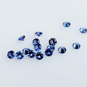 Benitoite Melee 2mm rounds, Benitoite Blue rounds for Eternity Band, Rare Blue California Mined Loose Gems SOLD PER PIECE