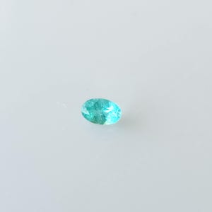 Neon Blue Paraiba Tourmaline: Brazilian Gemstone, .16 ct Oval
