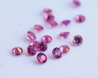 Peach Pink Sapphire 2.2mm Brilliant cut Round, Sapphire for Eternity or Halo Design, Madagascar Sapphire, sold per piece