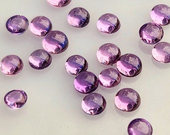 Purple unheated sapphire cabochons from Madagascar, 3.25mm round lavender sapphire, small round sapphire melees, price per piece