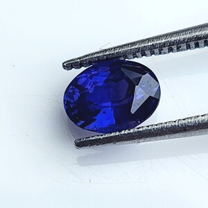 Blueish Purple Oval Ceylon Sapphire, 1.19 Carats 6.8 x 5.1mm Sapphire September Birthstone, Natural Earth Mined Sapphire for Custom Ring