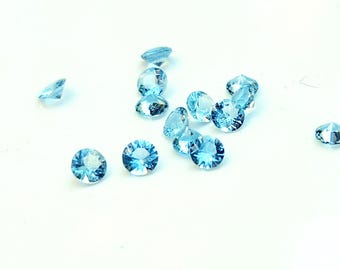 Aquamarine Round, 3mm Aquamarine, Blue Aquamarine, Aquamarine Mozambique, Rich Blue color aqua, Round Aqua for Custom